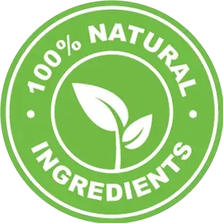 100 percent natural ingredients badge displayed by the KlaroNail store