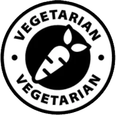 Vegetarian badge: no animal-derived ingredient appears on the printed KlaroNail list