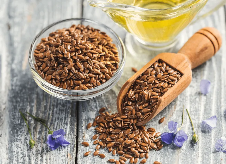 Flaxseed Oil, an ingredient in the KlaroNail nail and cuticle spray