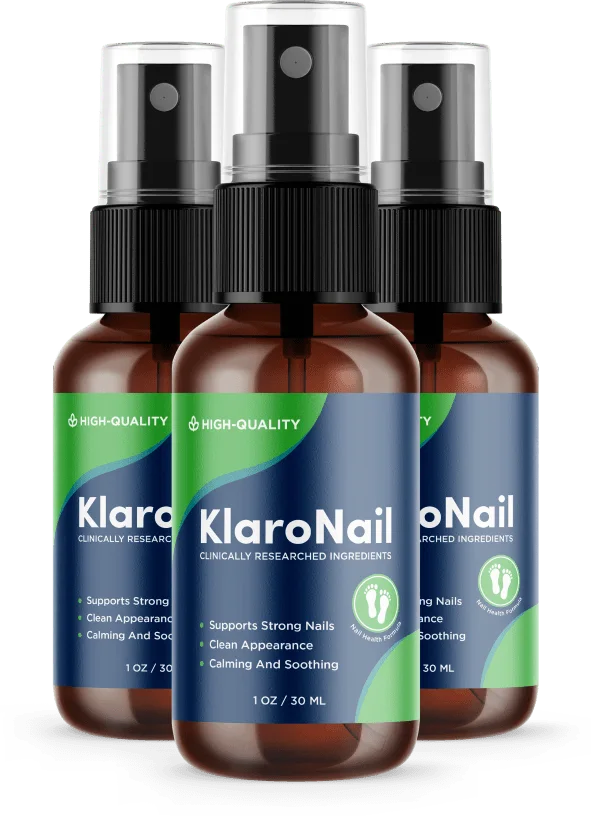 Three KlaroNail bottles, the 3-bottle order the vendor labels 90 Day Supply